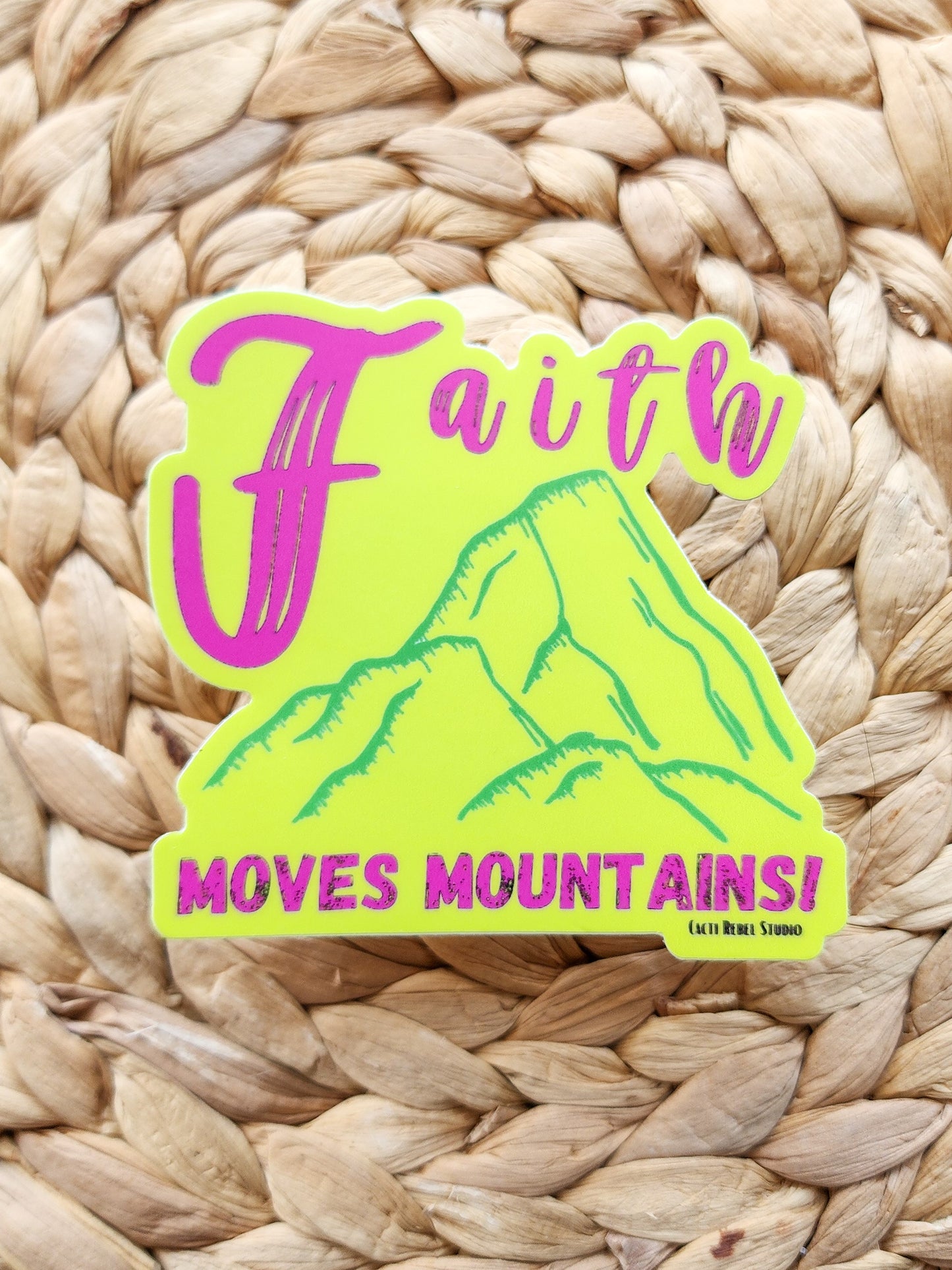 Faith Moves Mountains Sticker