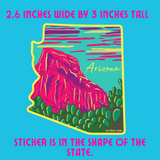 Arizona Mountains & Prickly Pear Sticker