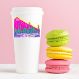 Pink Mountains Saguaro Whimsical Sticker