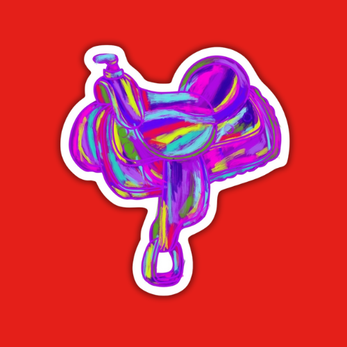 Abstract Saddle Sticker