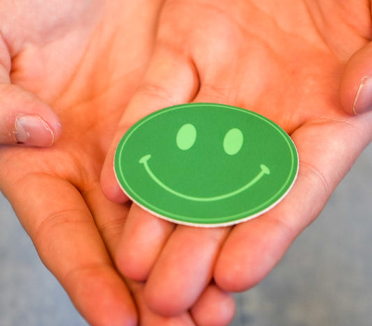 Green Smile Sticker
