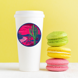 Saguaros at Sunset Whimsical Sticker