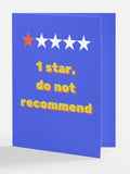 1 Star, Do Not Recommend Greeting Card: Humor Break Up Card