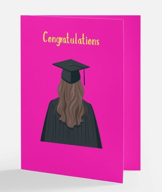 Congratulations Greeting Card: Female College Graduate Card