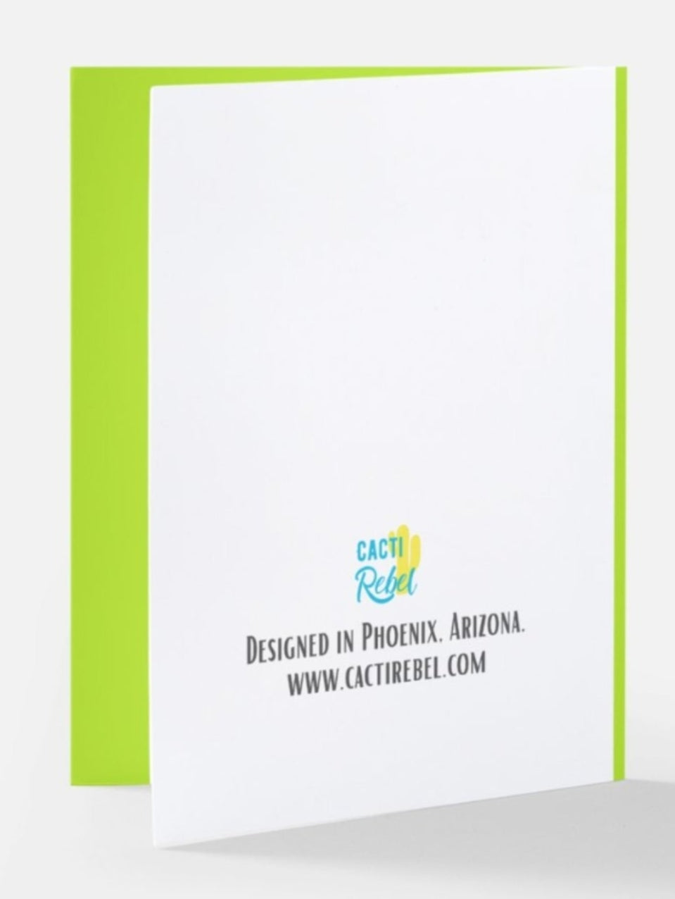 White product with green border on a gray background