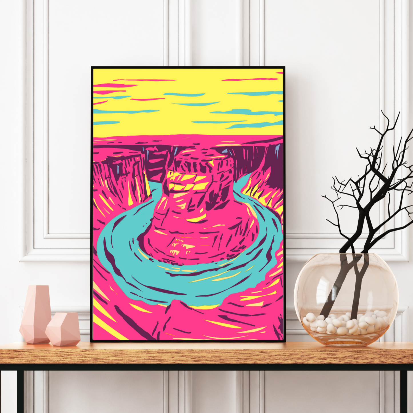 Horseshoe Bend Whimsical Art Print + Canvas