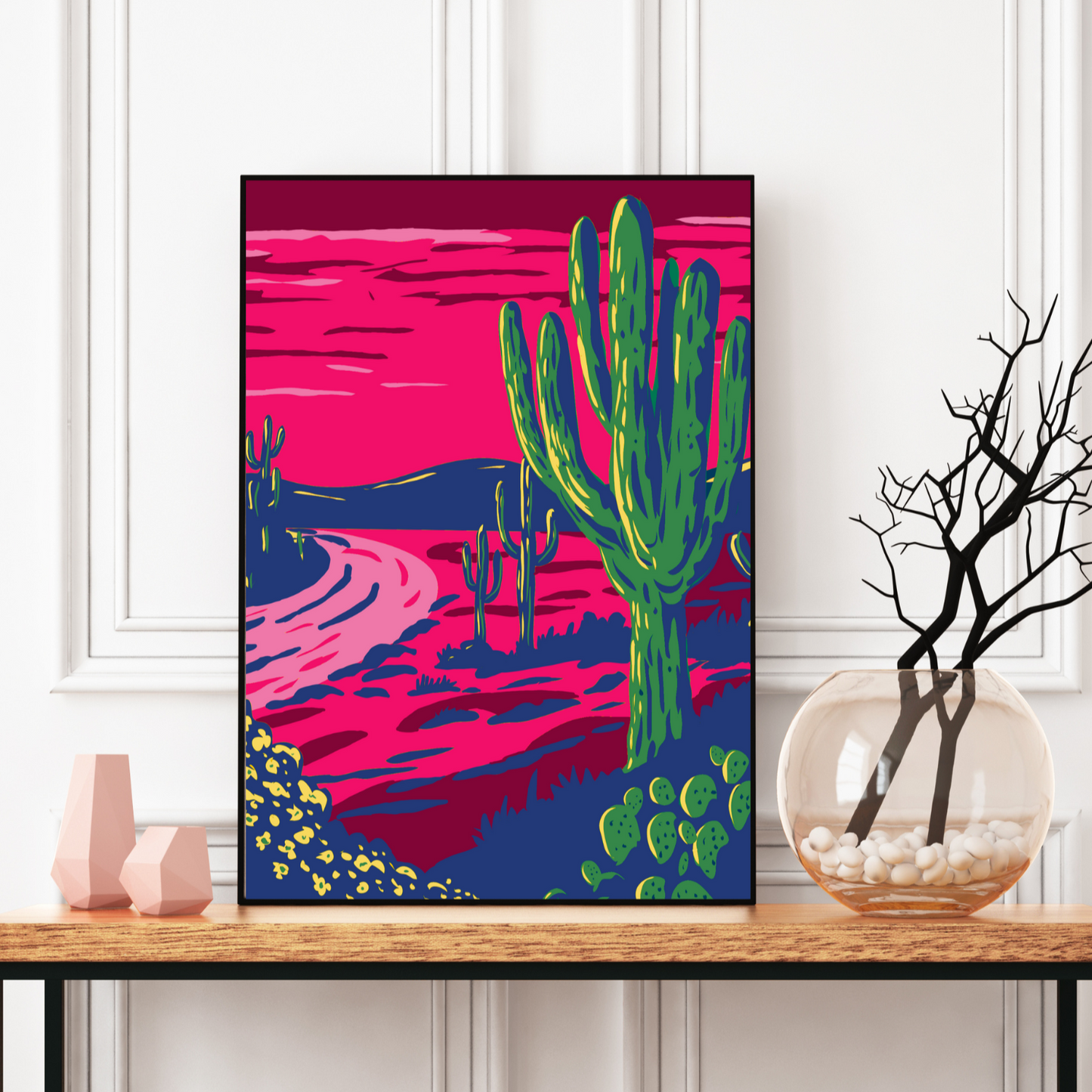 Saguaro at Sunset Art Print + Canvas