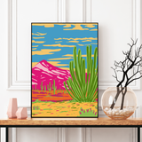 Organ Pipe Cactus Whimsical Art Print + Canvas