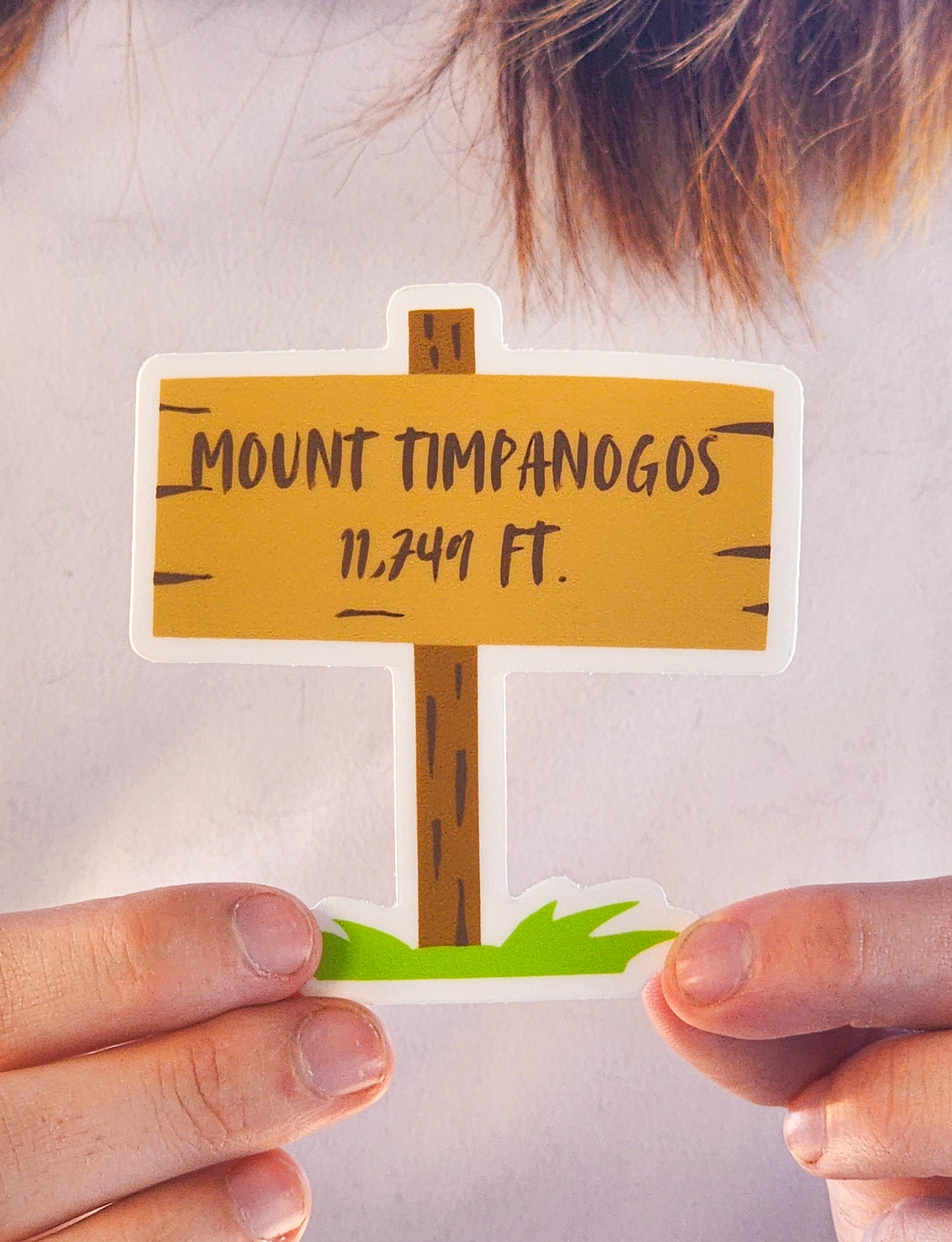 Mount Timpanogos Utah: Mountain Top Sign Sticker