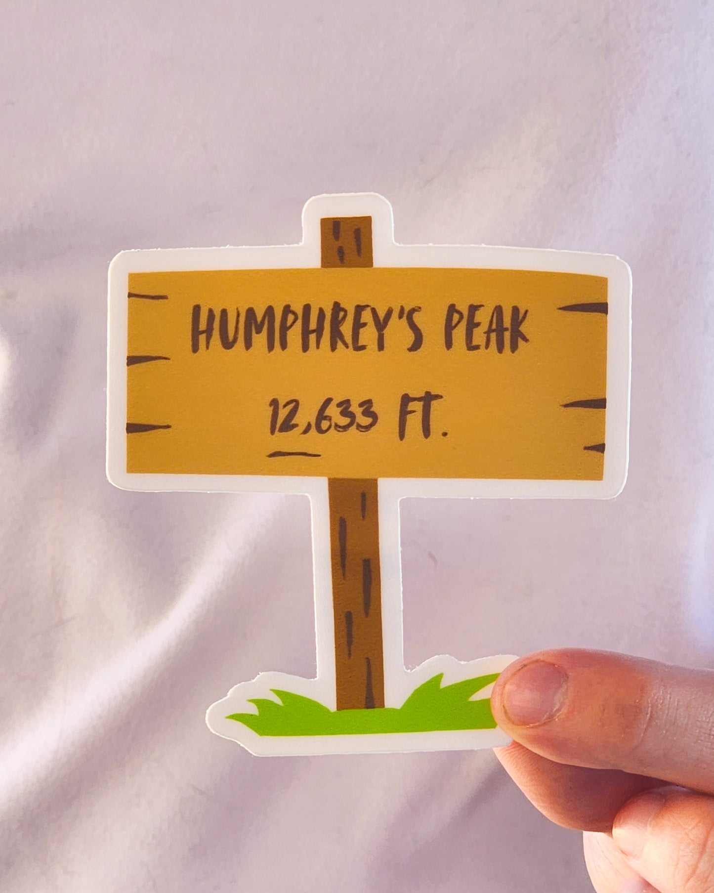 Humphrey's Peak Arizona: Mountain Top Sign Sticker