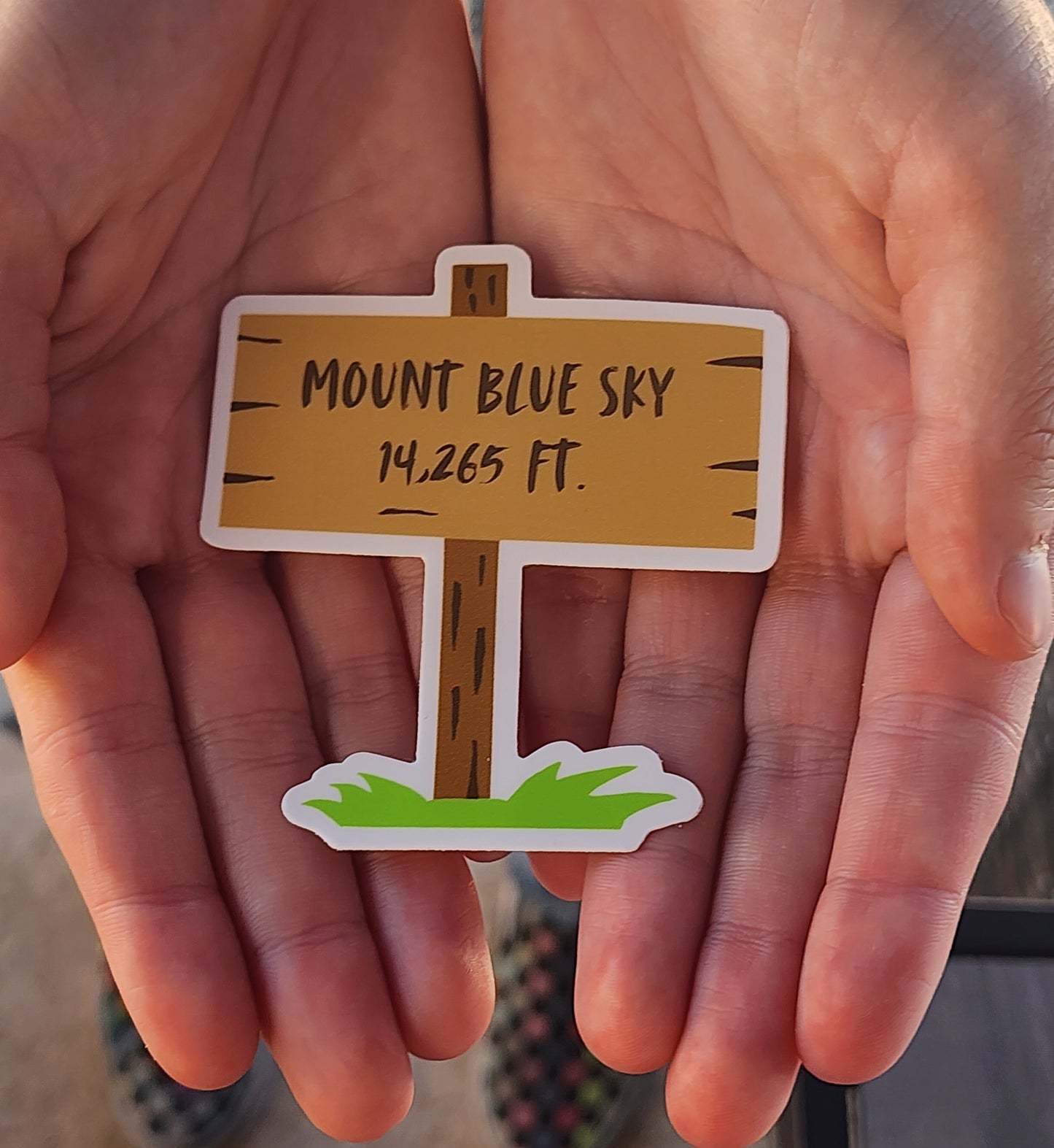 Mount Blue Sky Colorado: Mountain Top Sign Sticker