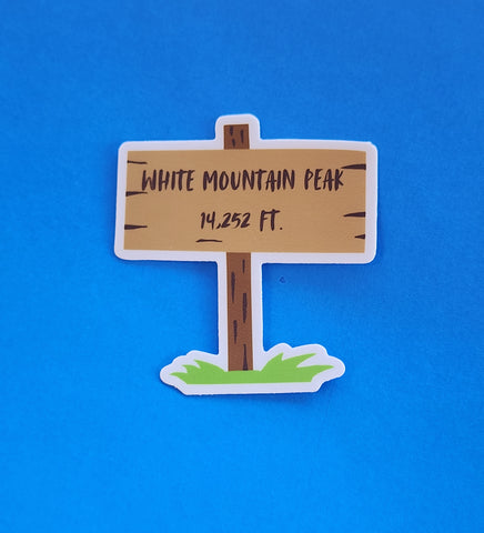 White Mountain Peak: Mountain Top Sign California