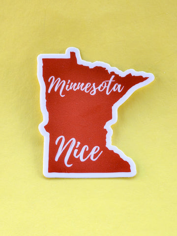 Minnesota Nice: Minnesota State Sticker