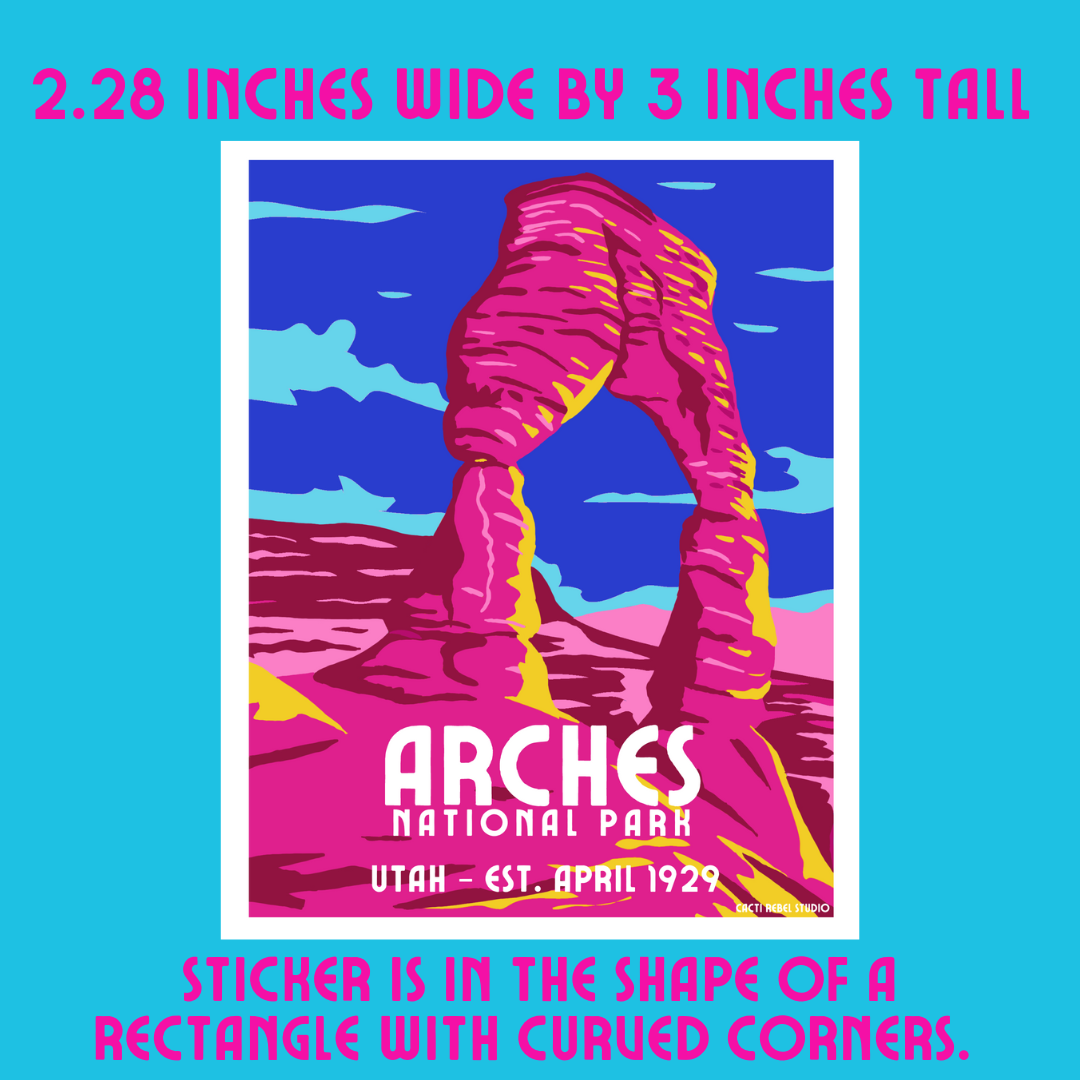 Arches National Park Whimsical Sticker
