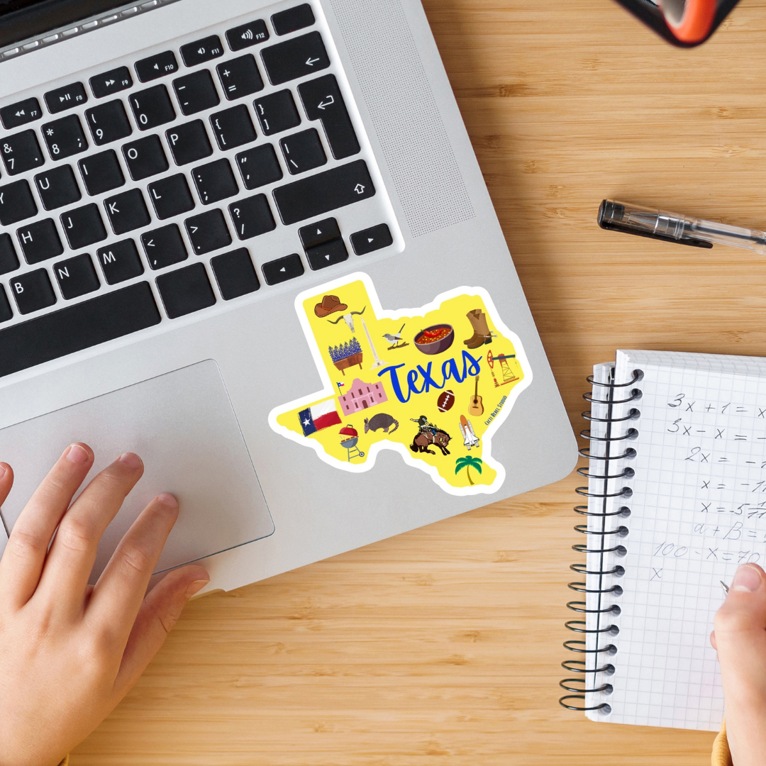 Texas Iconic Things Sticker