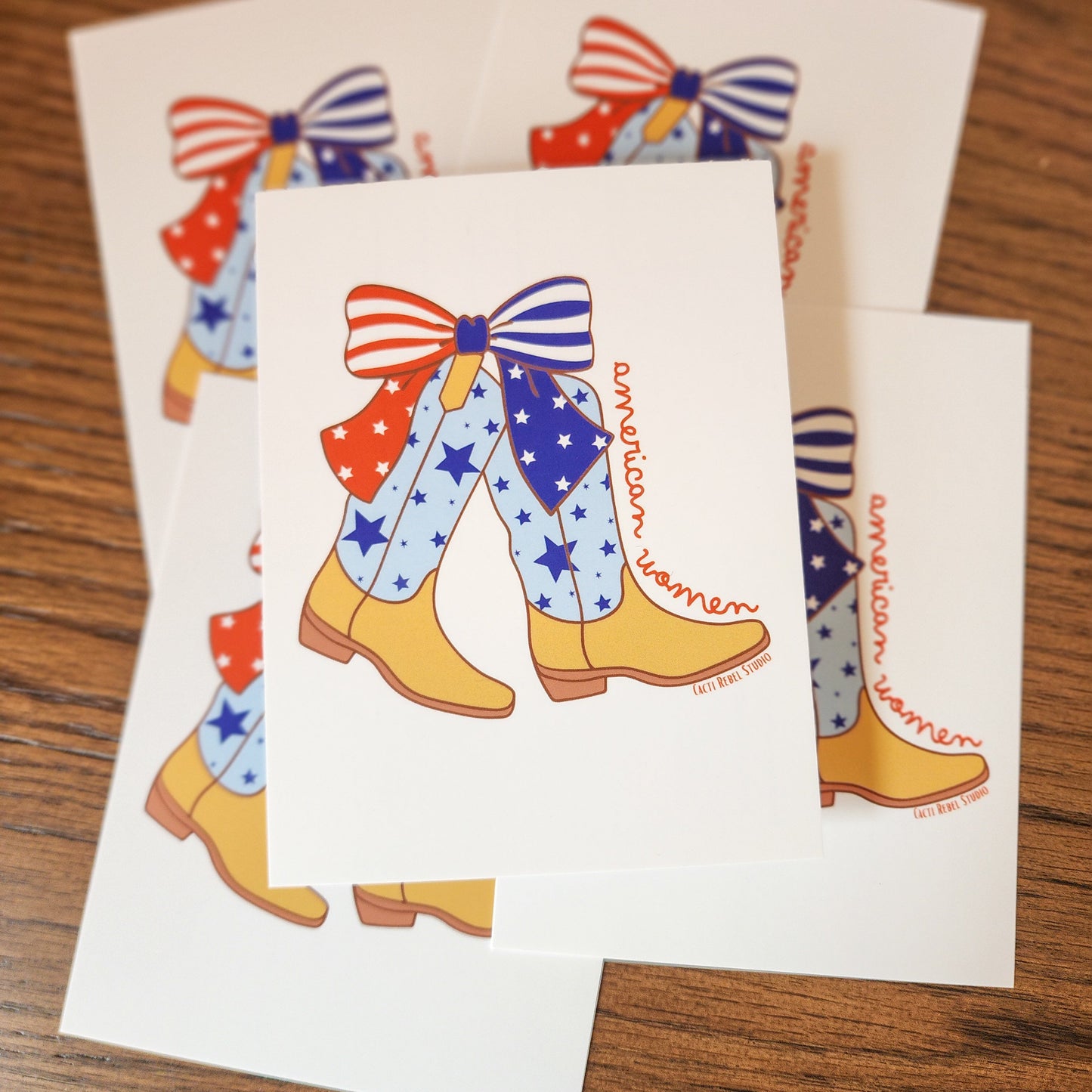 American Women Postcard: Cowgirl Boots