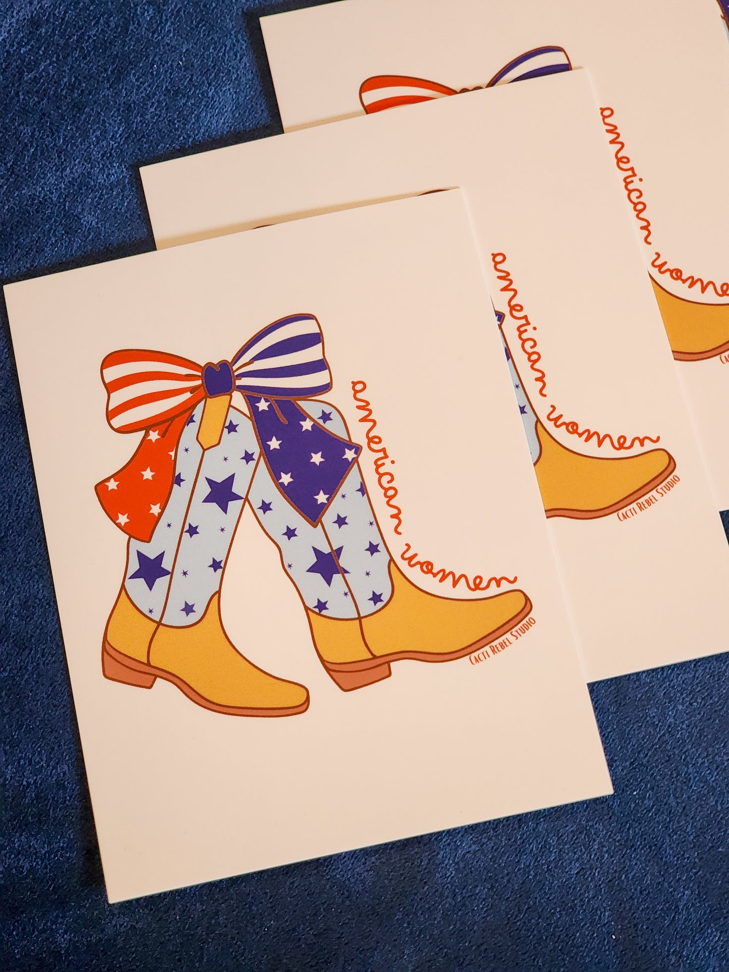 American Women Postcard: Cowgirl Boots