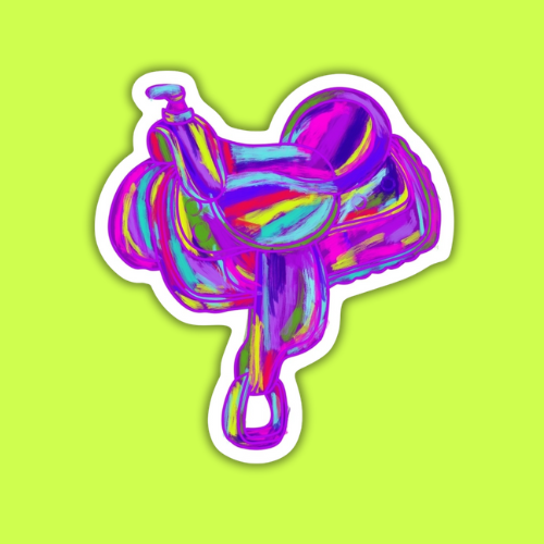 Abstract Saddle Sticker