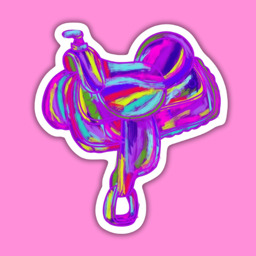 Abstract Saddle Sticker