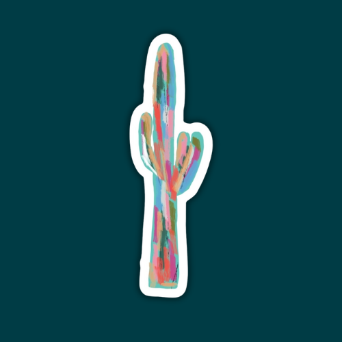 Abstract Saguaro Cactus Sticker