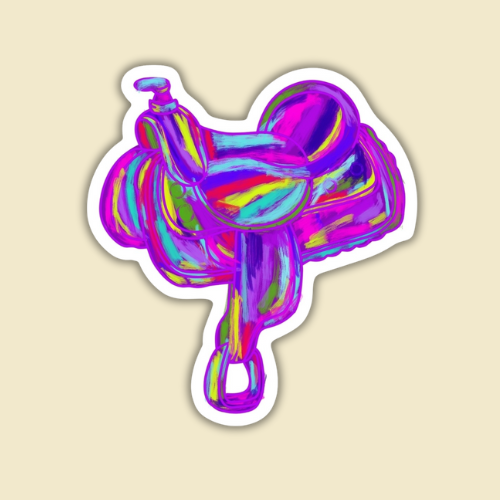 Abstract Saddle Sticker