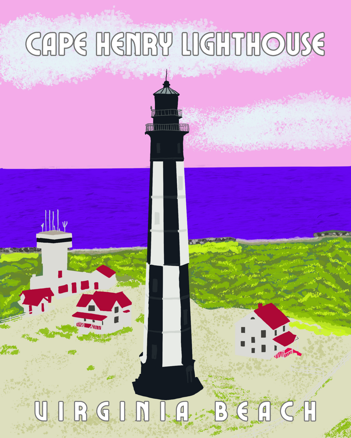 Cape Henry Lighthouse: Virginia Beach Postcard