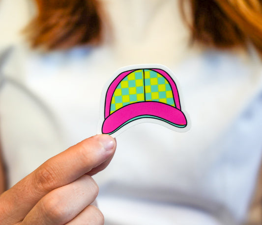 Pink Trucker Hat Sticker
