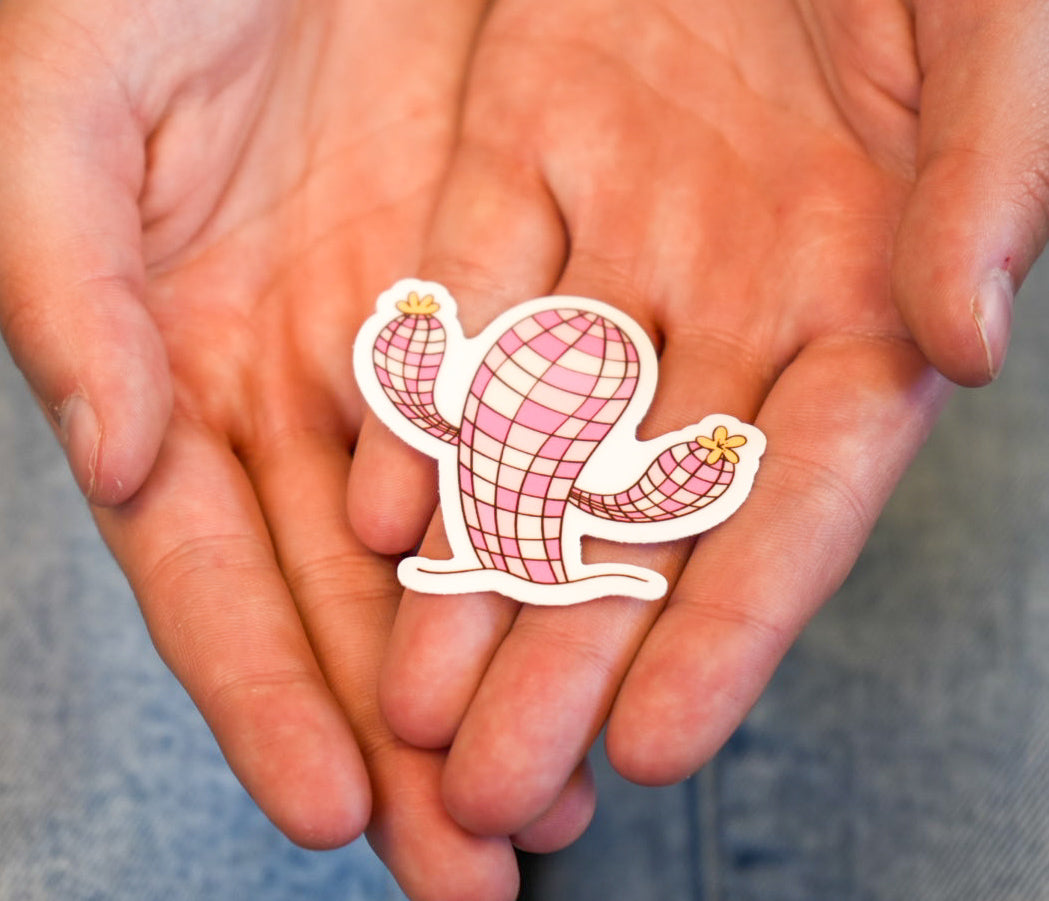 Disco Saguaro Cactus Sticker