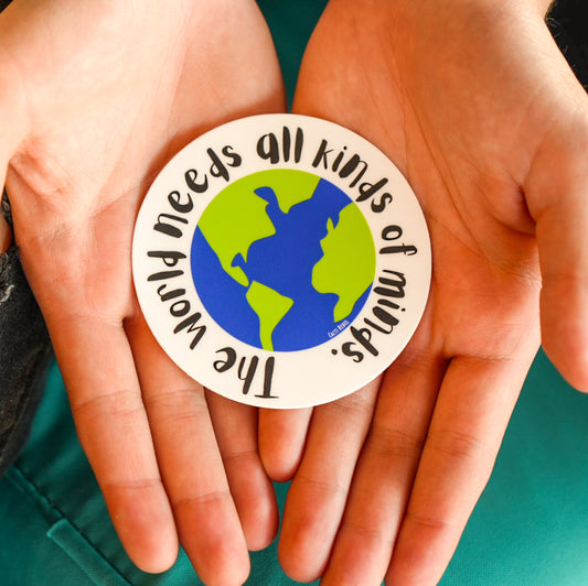 The world needs all kinds of minds - Autism Awareness sticker