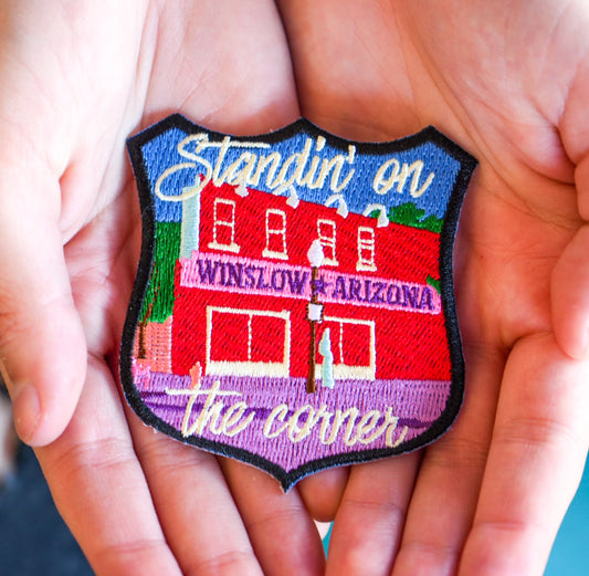 Standin' on the corner in Winslow Arizona patch