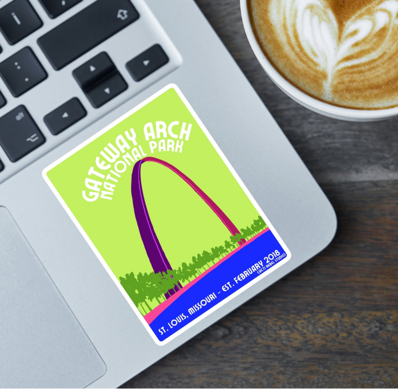 Gateway Arch National Park Sticker – Cacti Rebel Studio