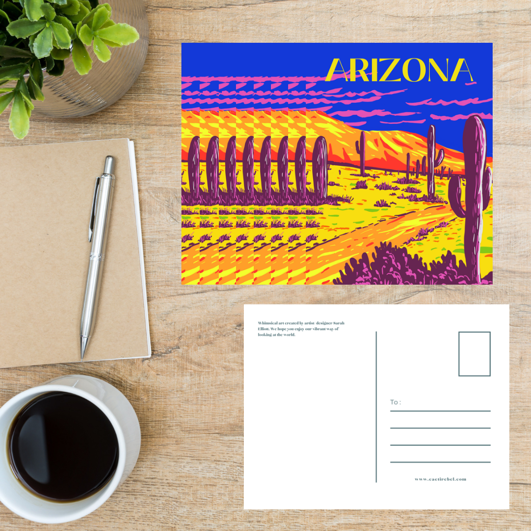 Arizona Path in the Desert Postcard