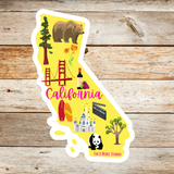 California Iconic Things Sticker