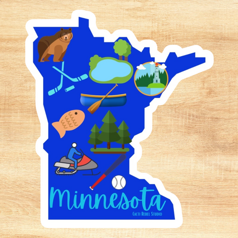 Minnesota Iconic Things Sticker
