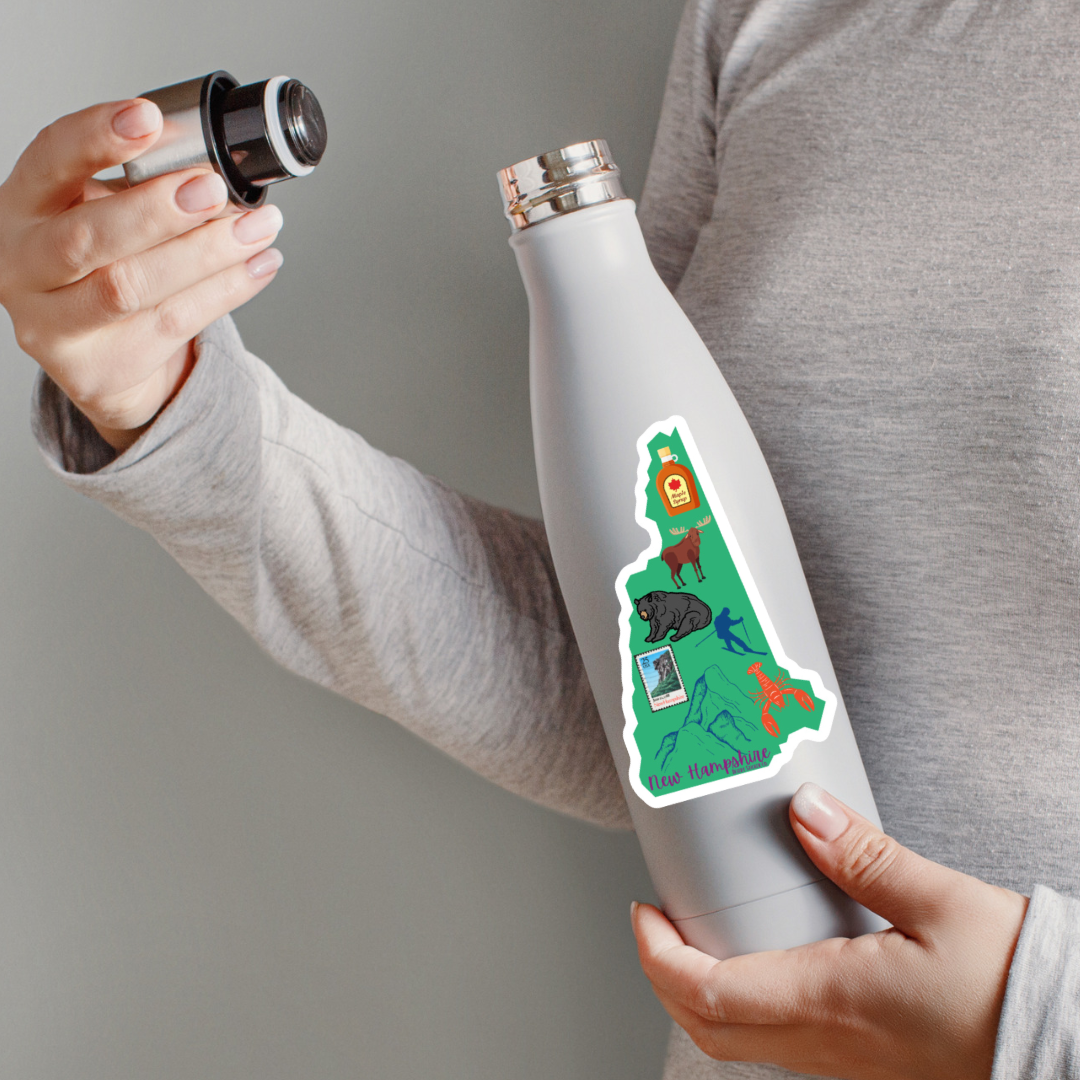 New Hampshire Iconic Things Sticker