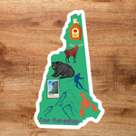 New Hampshire Iconic Things Sticker