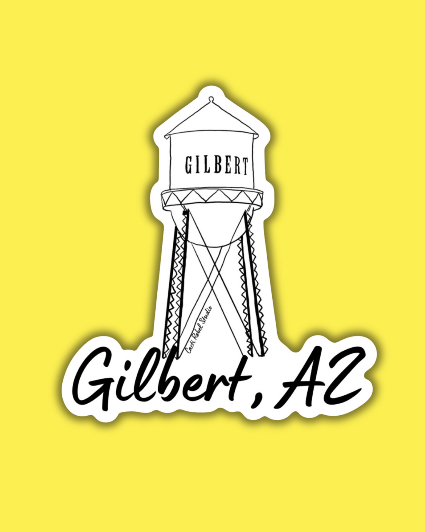 Gilbert Arizona Water Tower Sticker