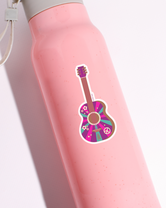 Groovy Guitar Sticker