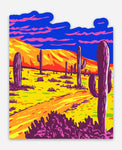 Path in the Desert Whimsical Sticker