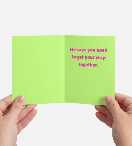My dog doesn't like you greeting card