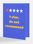 1 star do not recommend greeting card