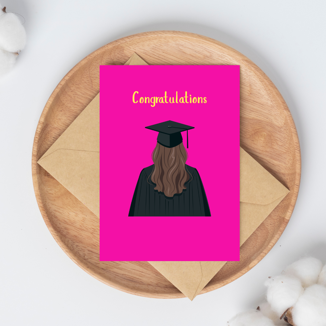Congratulations Greeting Card: Female College Graduate Card
