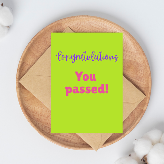 Congratulations You Passed Greeting Card