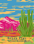 Organ Pipe Cactus whimsical print