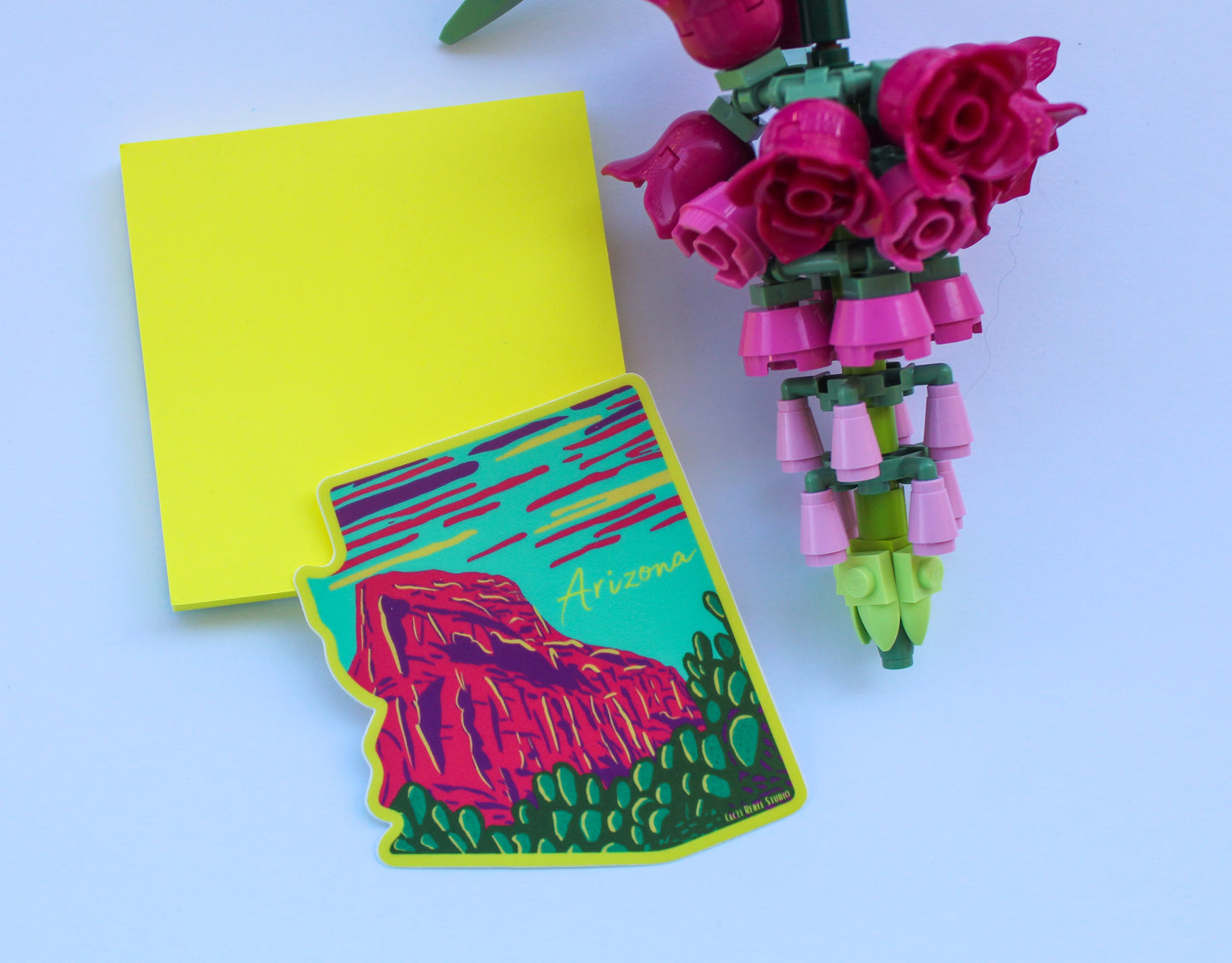 Arizona Mountains & Prickly Pear Sticker