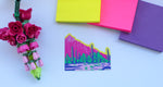 Pink Mountains Saguaro Whimsical Sticker