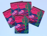 Saguaros at Sunset Whimsical Sticker