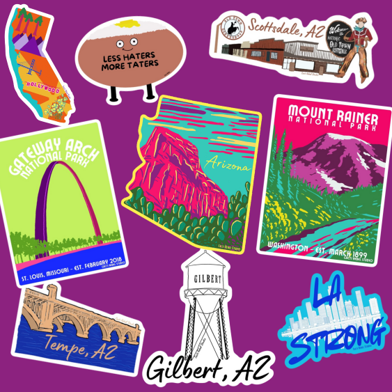 Groovy Guitar Sticker