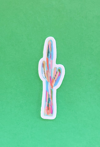 Abstract Saguaro Cactus Sticker