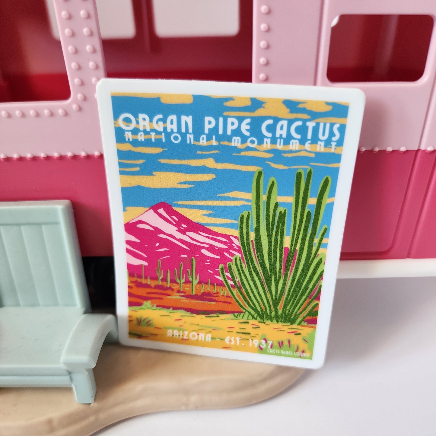 Organ Pipe Cactus Whimsical Sticker